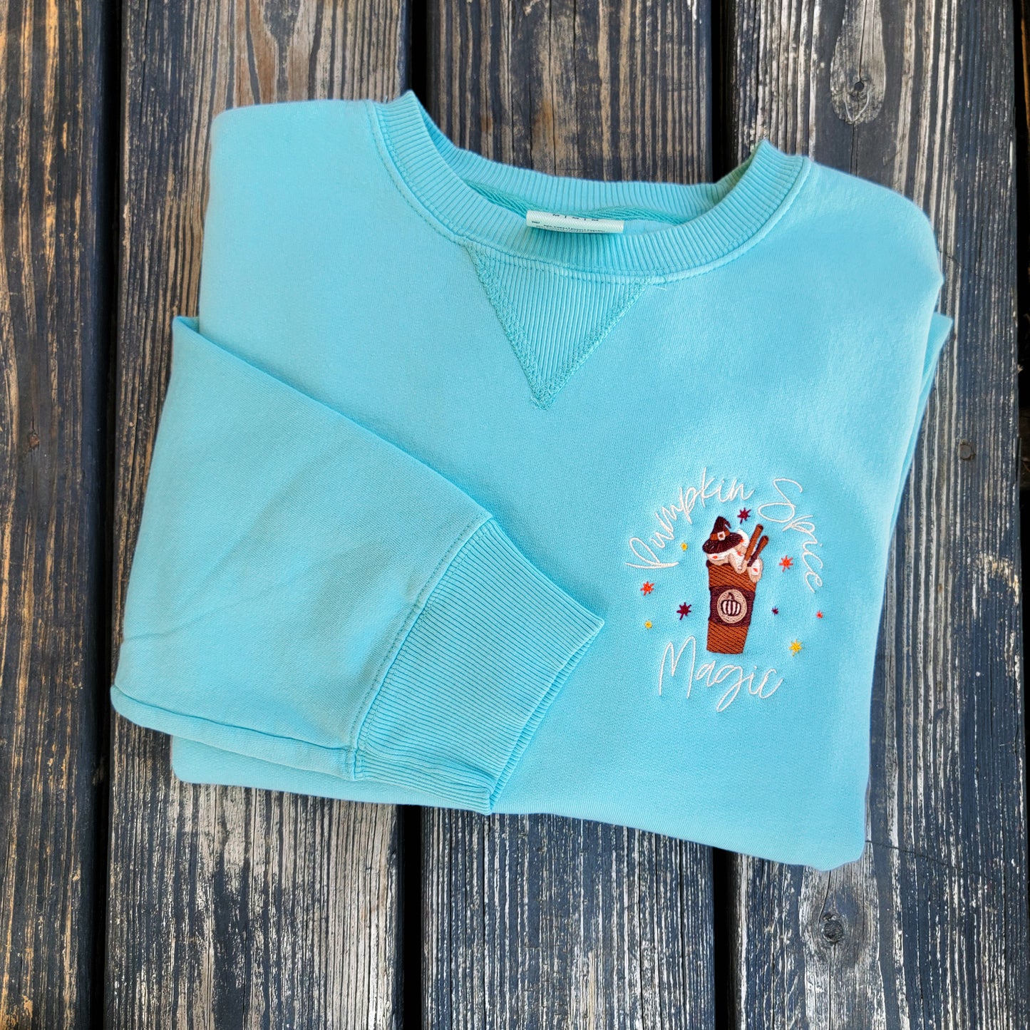 Pumpkin Spice Magic - Embroidered Crewneck