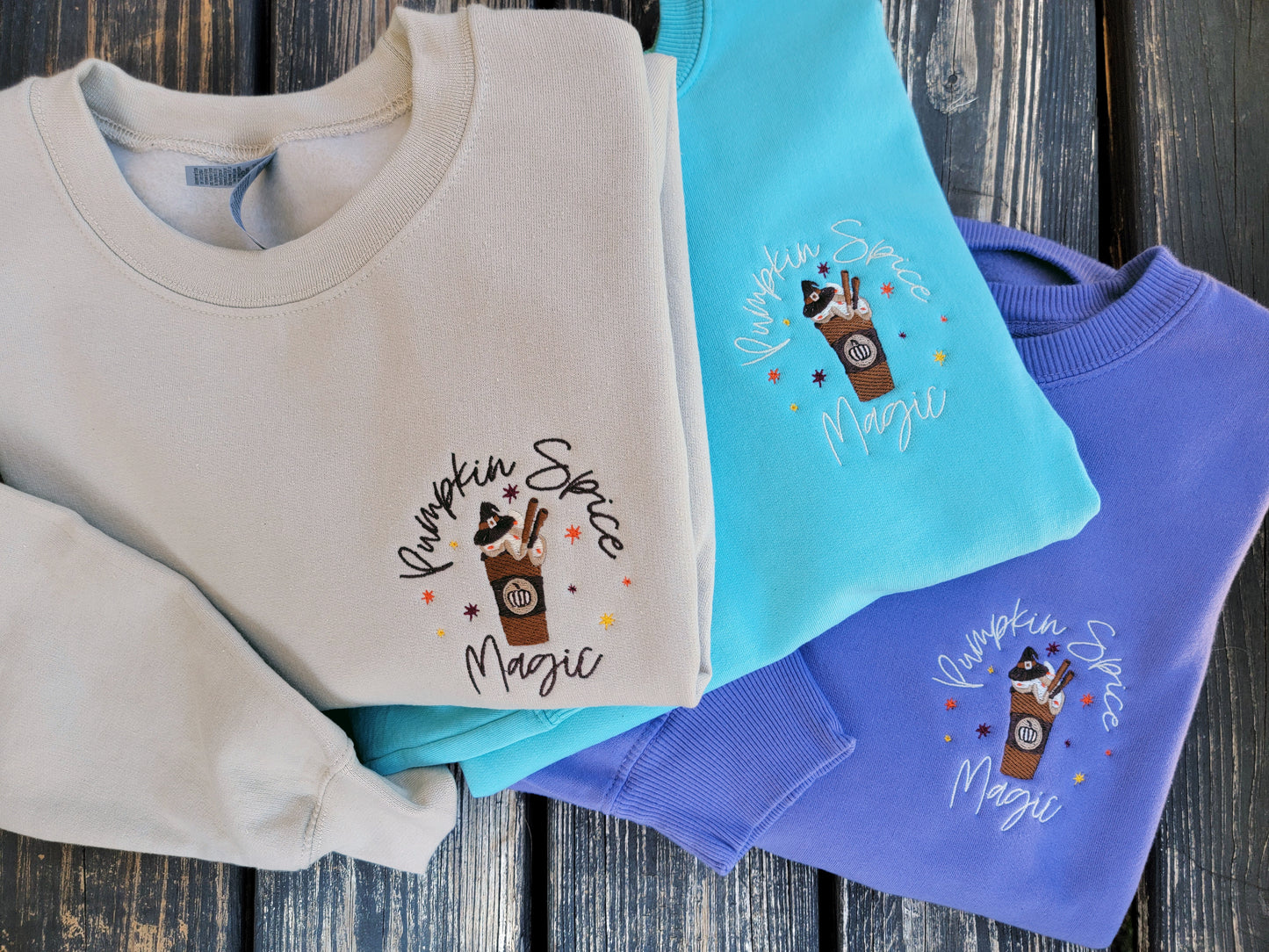 Pumpkin Spice Magic - Embroidered Crewneck