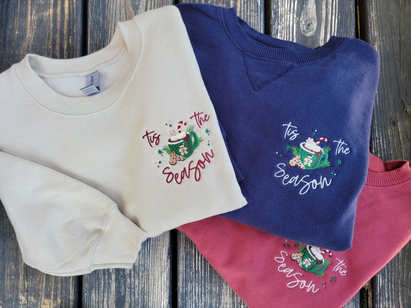 Tis The Season - Embroidered Crewneck