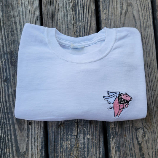 FLYING PIG - WHITE LONG-SLEEVE