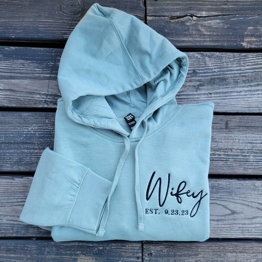 Custom Small Embroidery - Hoodie or Crew