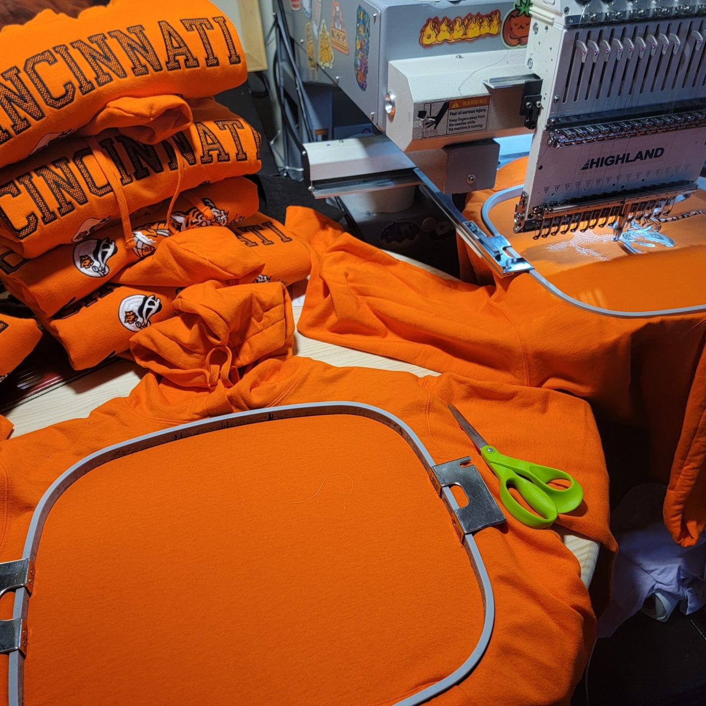 The Come Back - Embroidered Vintage Bengals Orange Hoodie
