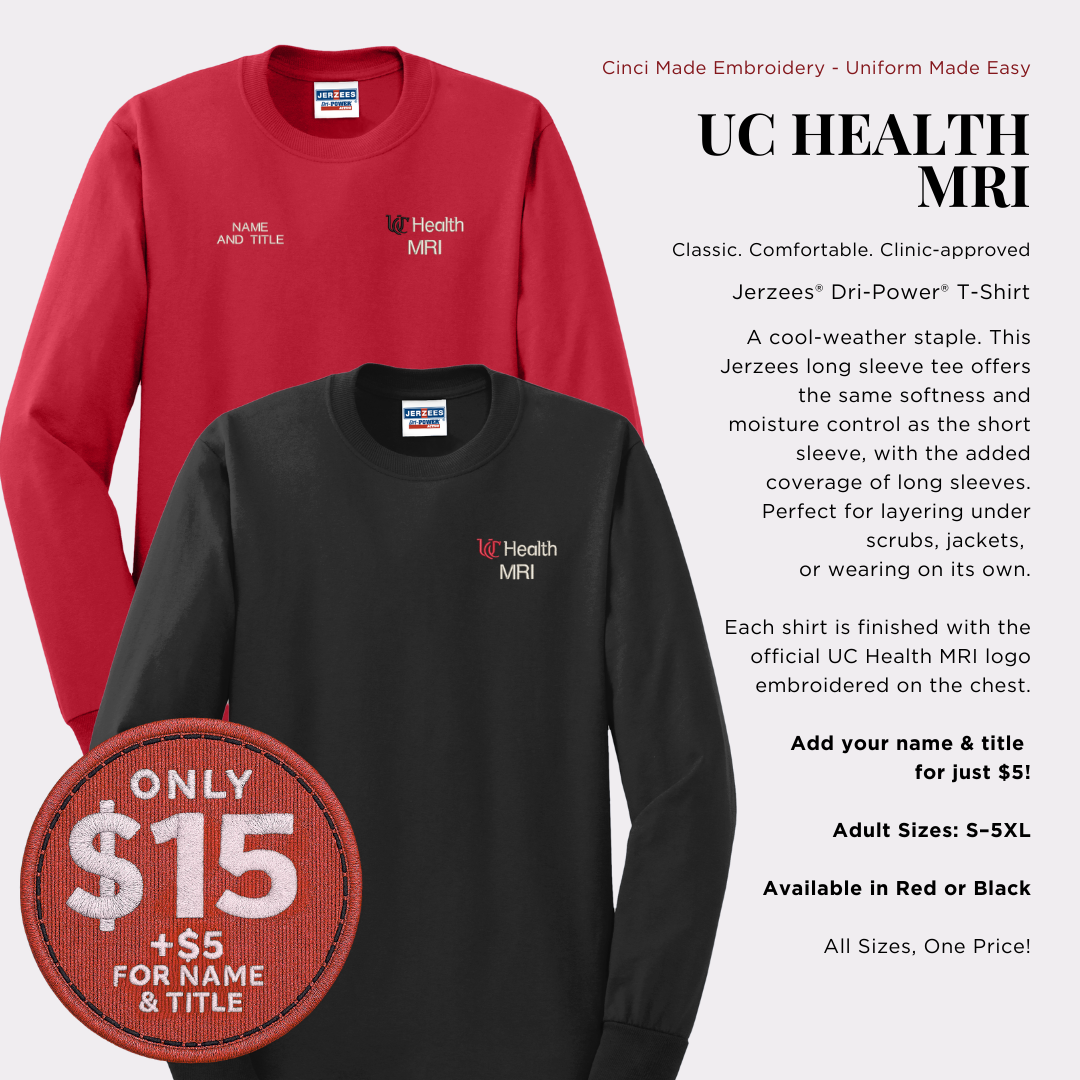 UC Health MRI – Jerzees® Dri-Power® Long Sleeve T-Shirt