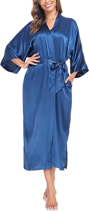 Long Kimono Satin Robe