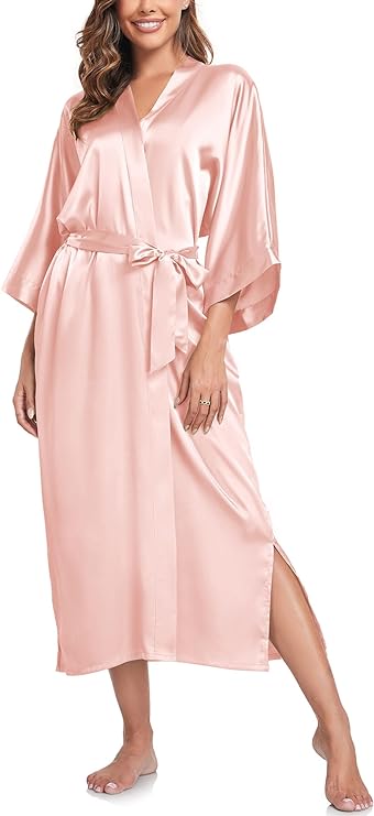Long Kimono Satin Robe