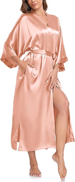 Long Kimono Satin Robe