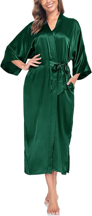 Long Kimono Satin Robe