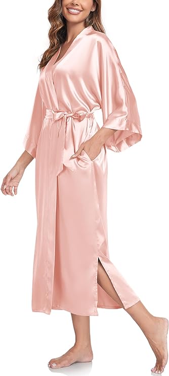 Long Kimono Satin Robe