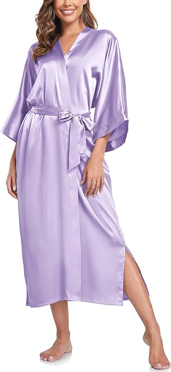 Long Kimono Satin Robe