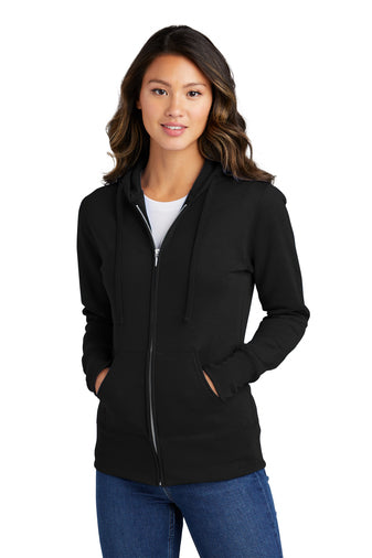 Port & Company Ladies Core Fleece Full-Zip Hooded Sweatshirt - KYEP