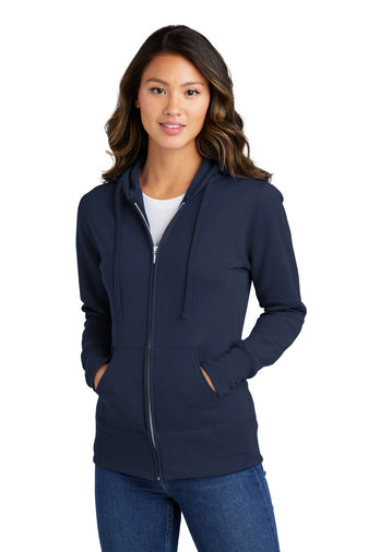 Port & Company Ladies Core Fleece Full-Zip Hooded Sweatshirt - KYEP