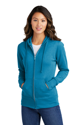 Port & Company Ladies Core Fleece Full-Zip Hooded Sweatshirt - KYEP