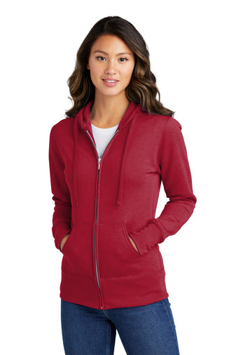 Port & Company Ladies Core Fleece Full-Zip Hooded Sweatshirt - KYEP