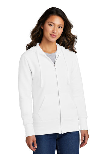 Port & Company Ladies Core Fleece Full-Zip Hooded Sweatshirt - KYEP