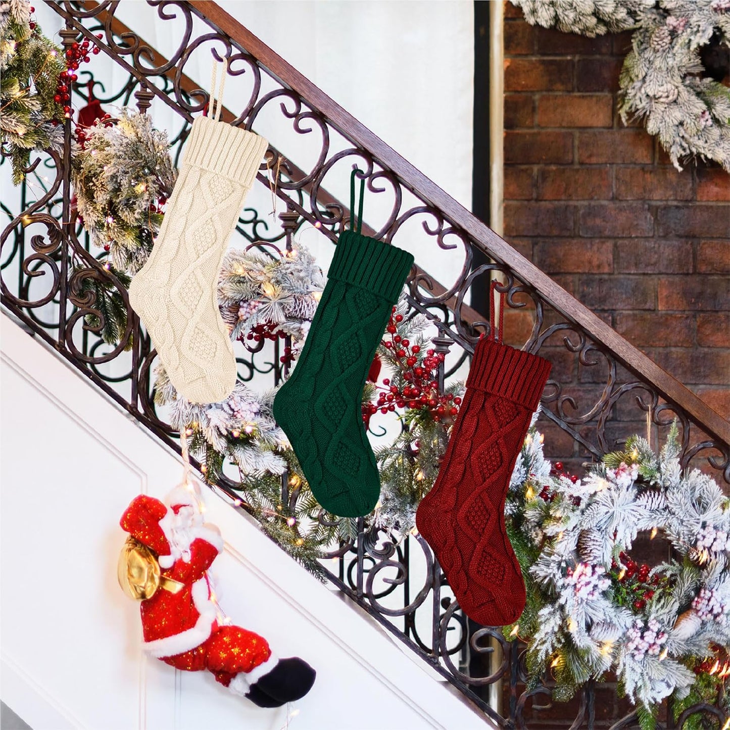 Personalized Cable Knit Christmas Stocking