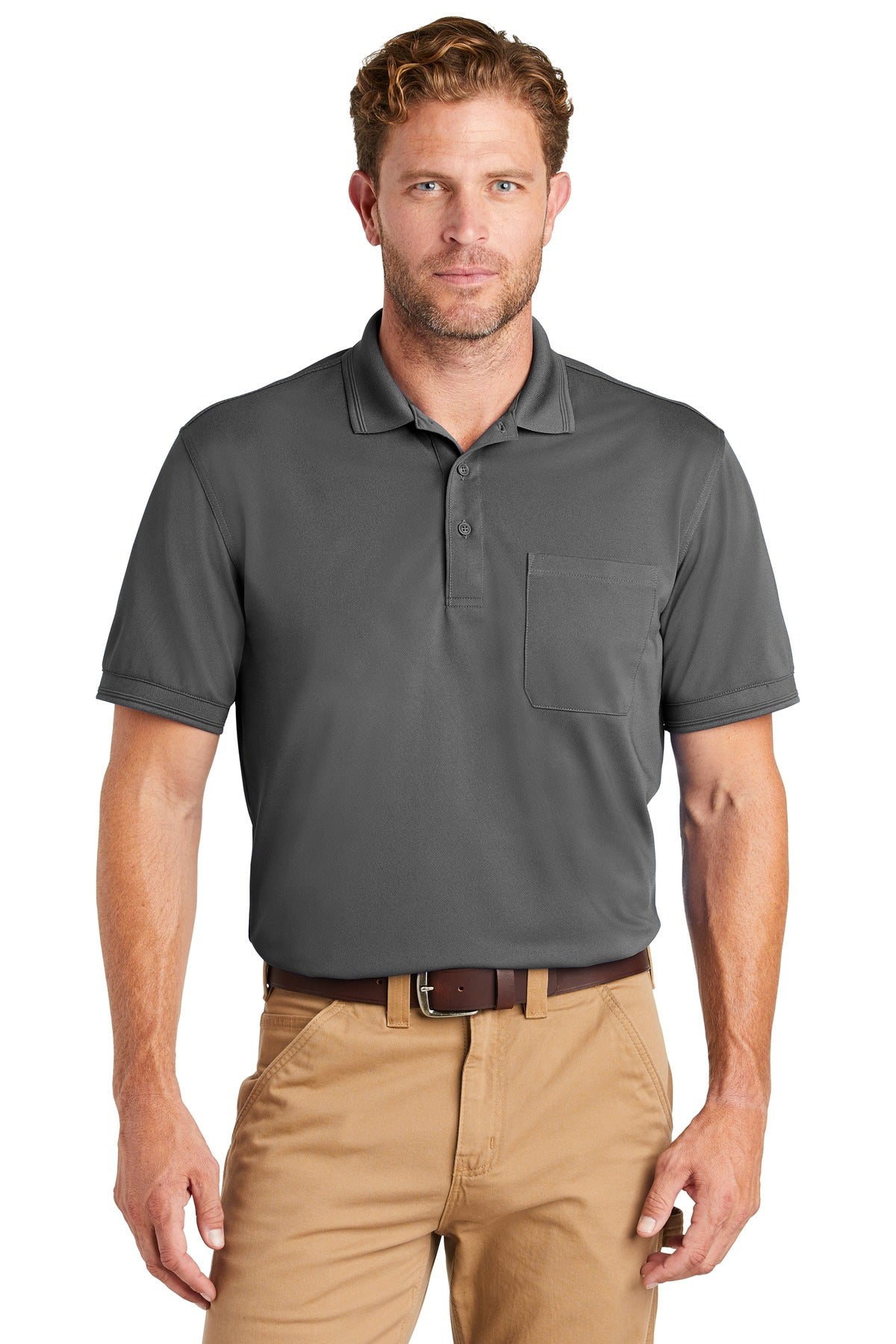 CornerStone Industrial Snag-Proof Pique Pocket Polo. - KYEP