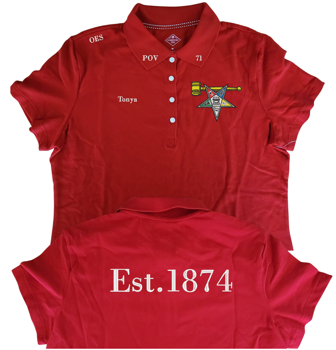 Eastern Star Embroidered Polo - Embroideries ONLY