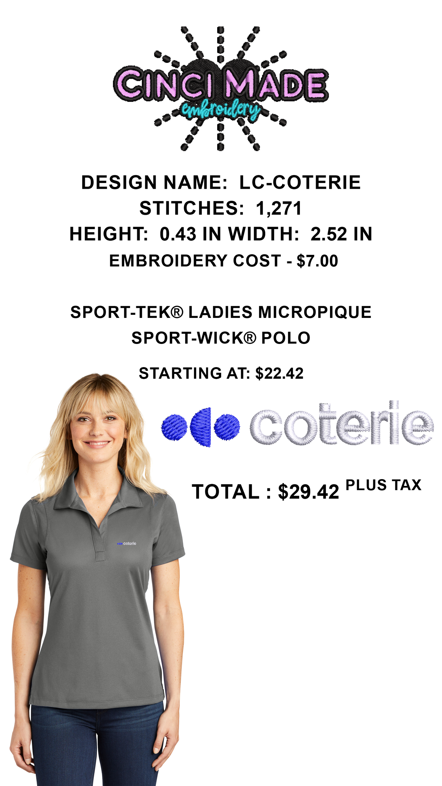 Coterie-Sport-Tek® Ladies Micropique