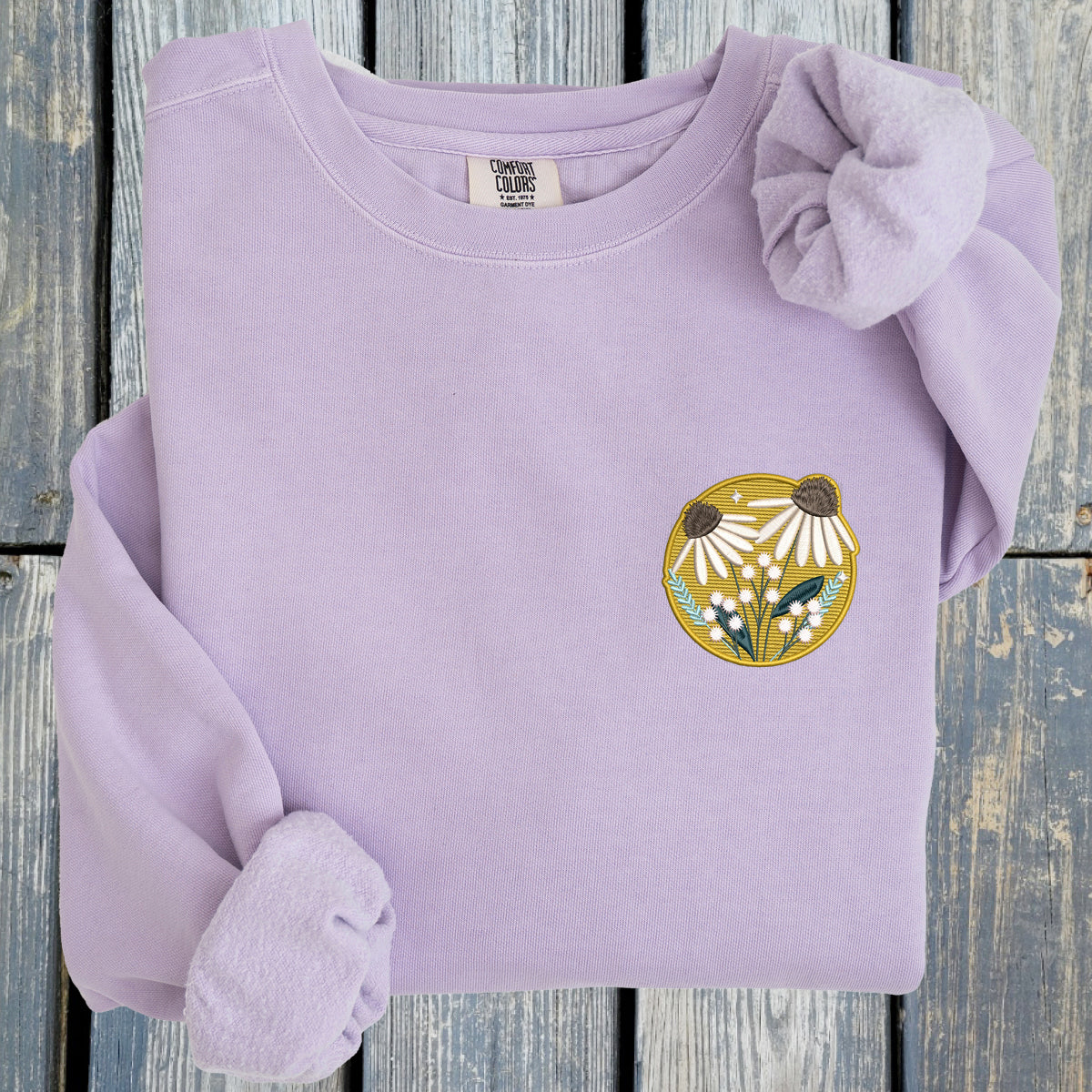 Customizable Flower Patch - Comfort Colors ® Ring Spun Crewneck Sweatshirt