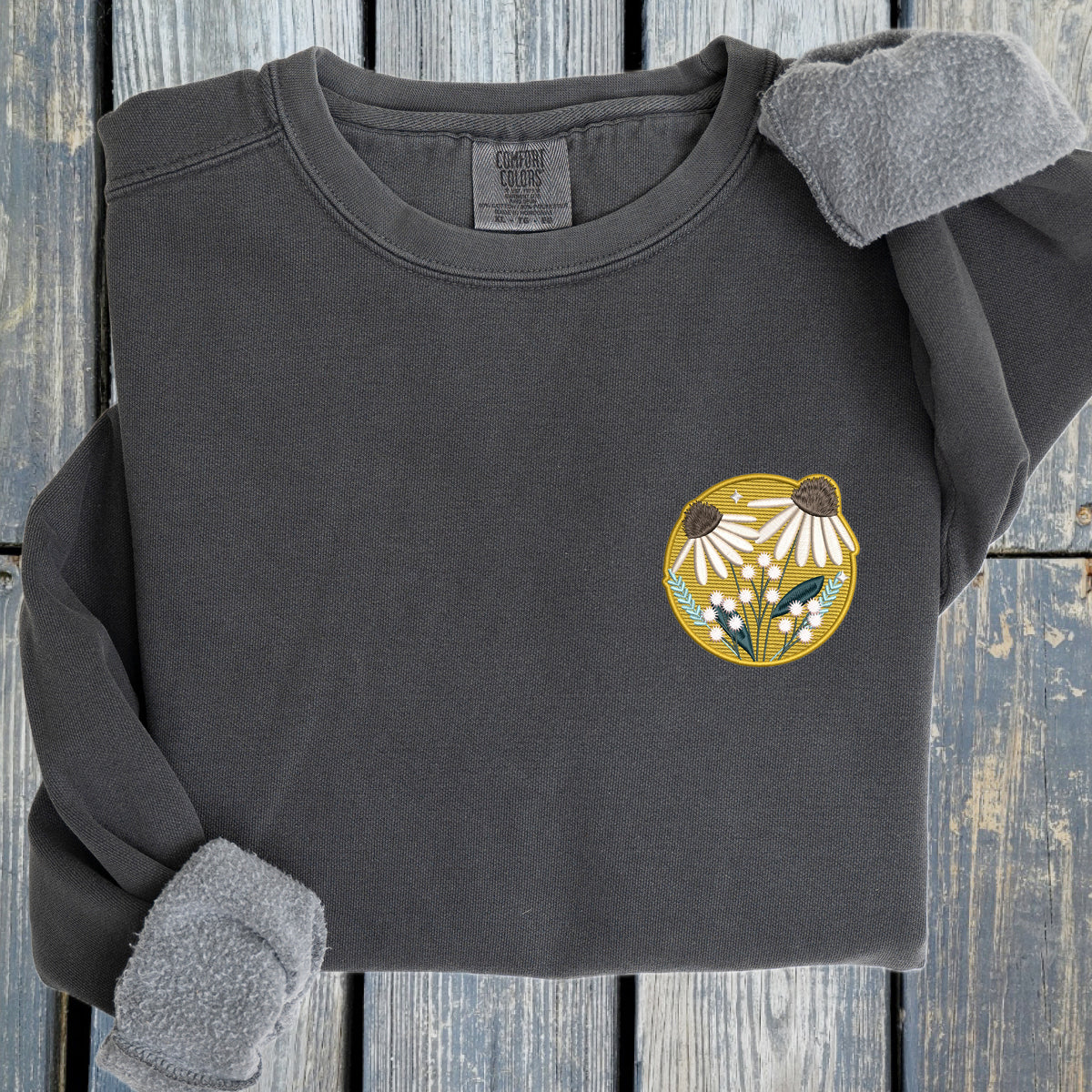 Customizable Flower Patch - Comfort Colors ® Ring Spun Crewneck Sweatshirt
