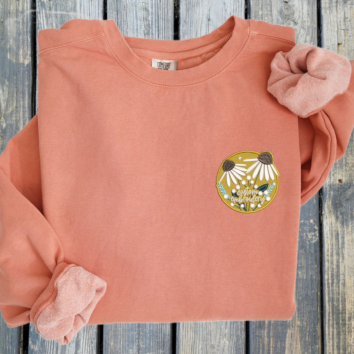 Customizable Flower Patch - Comfort Colors ® Ring Spun Crewneck Sweatshirt