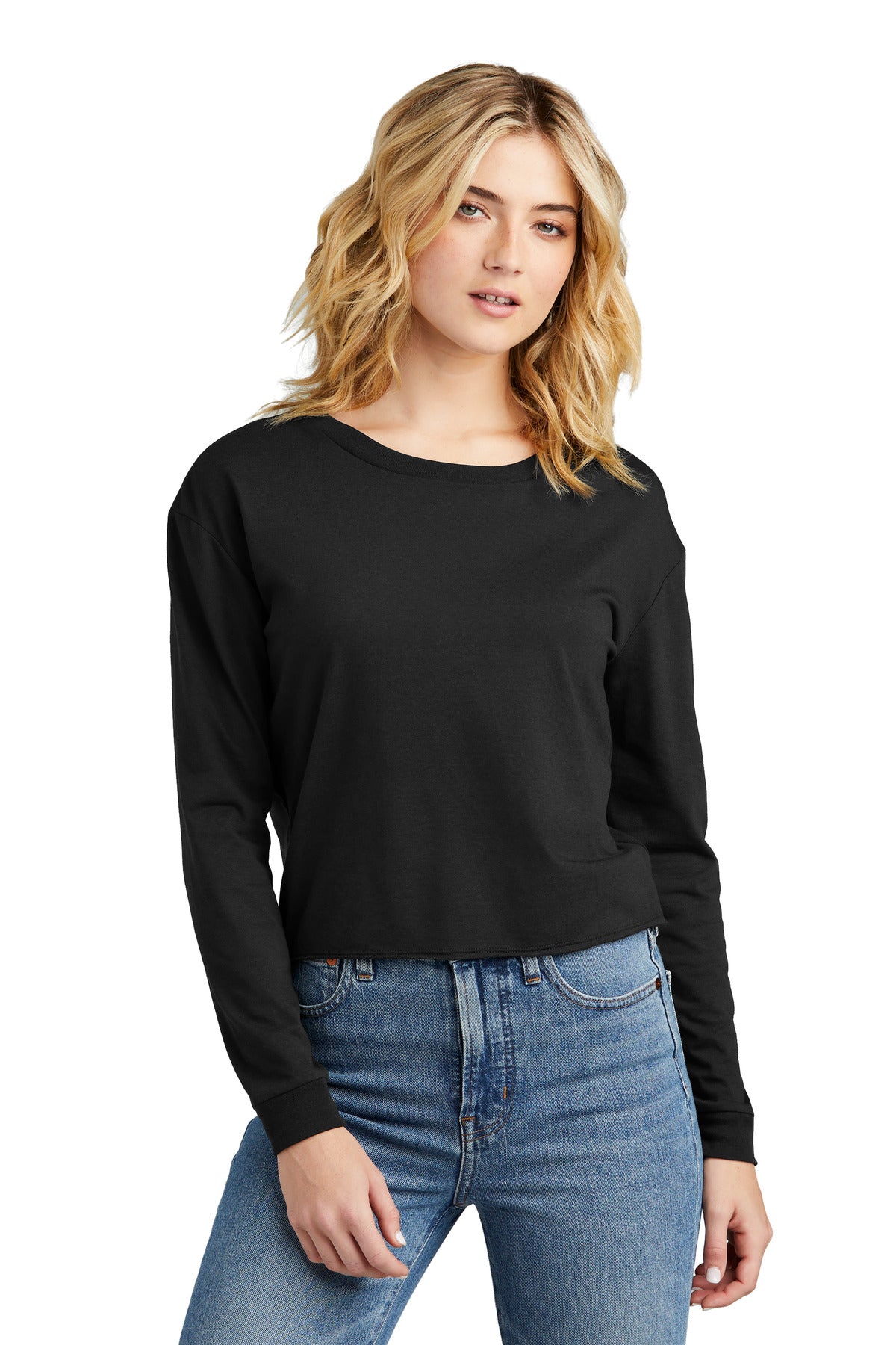 District Women's Perfect Tri Midi Long Sleeve Tee - BEYOUTIFUL - DT141