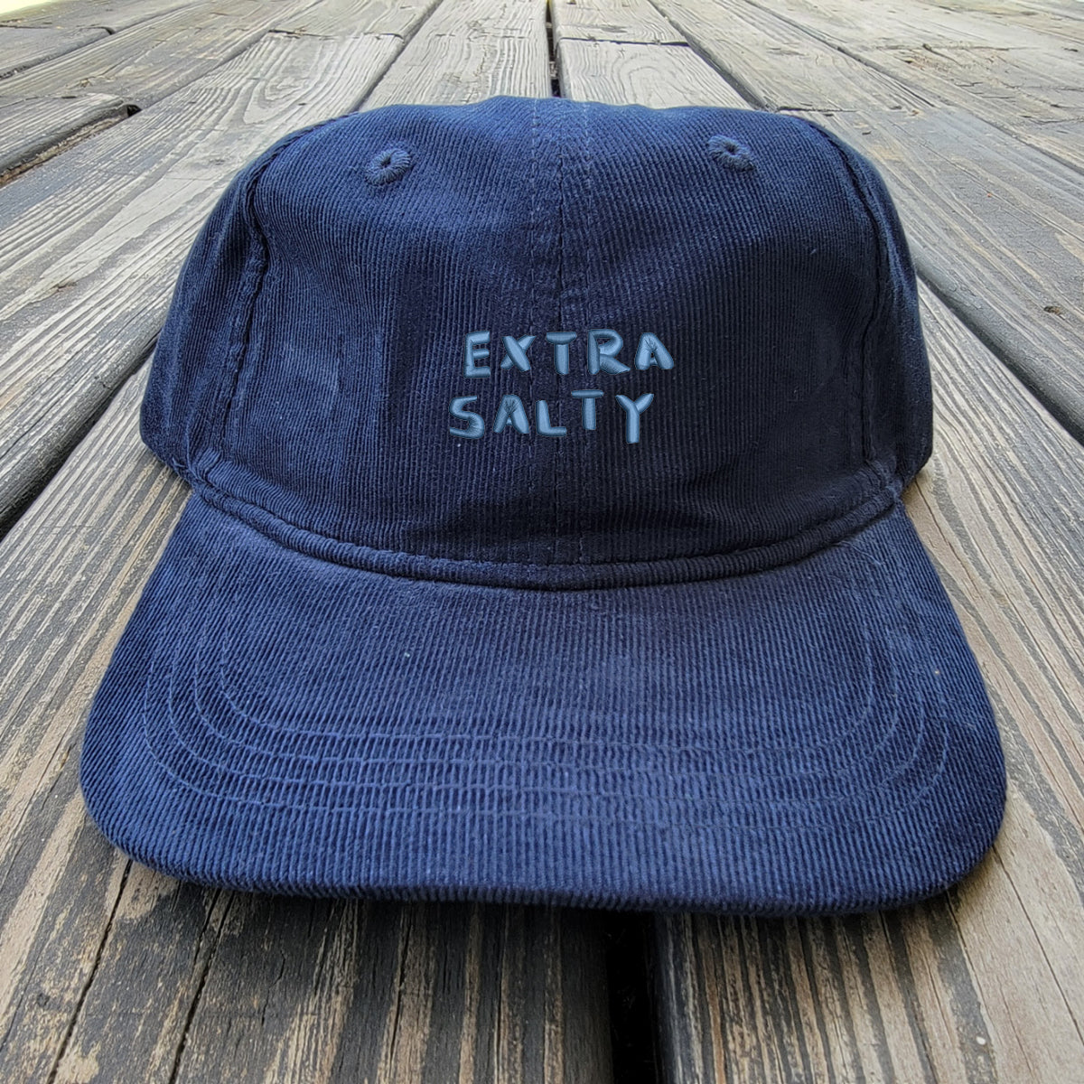 Extra Salty - Light Corduroy Dad Cap - Water Bottle Blue