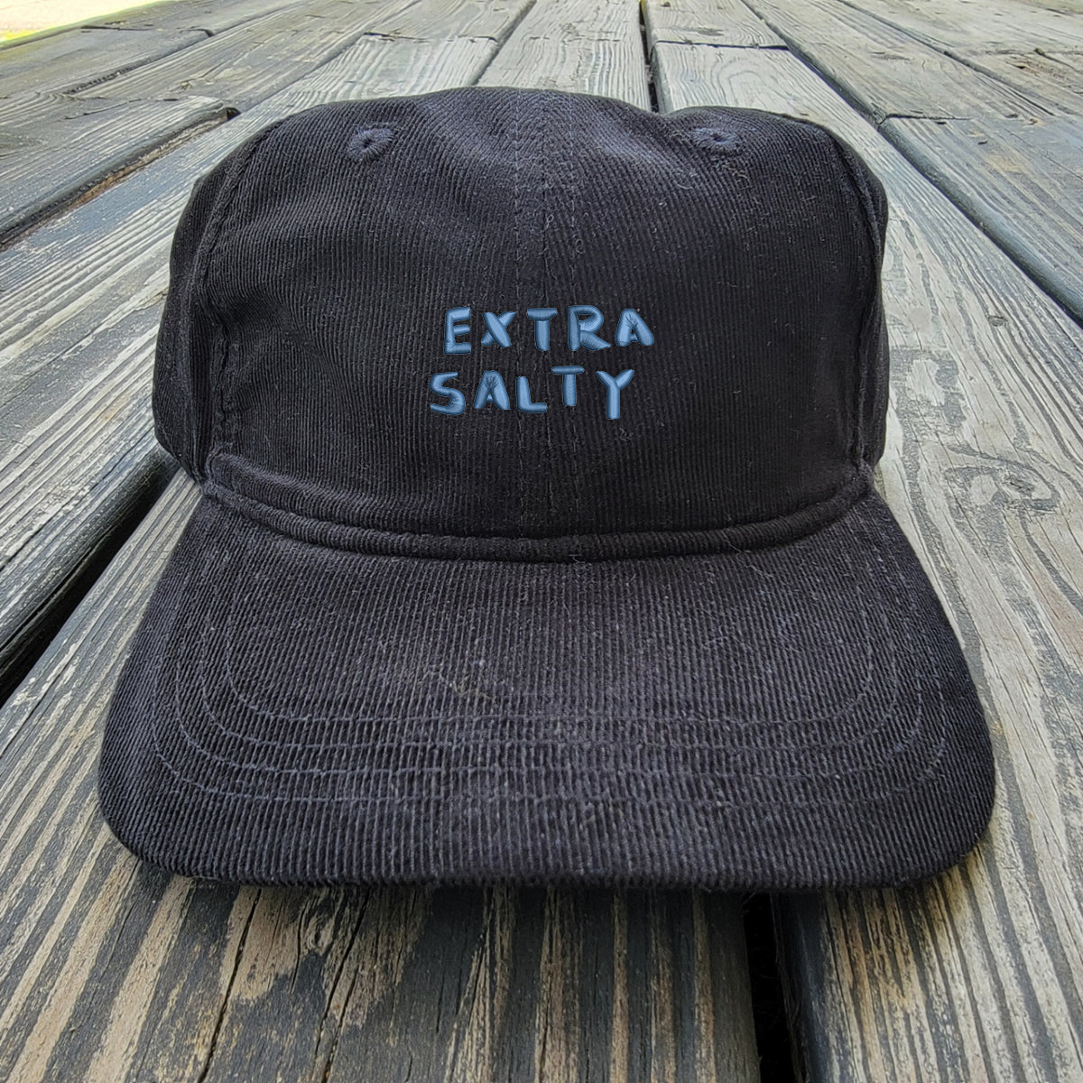 Extra Salty - Light Corduroy Dad Cap - Water Bottle Blue