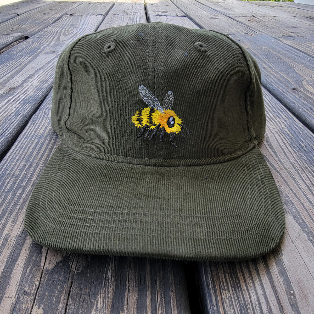 FuzzyBuzzyBee- Light Corduroy Dad Cap