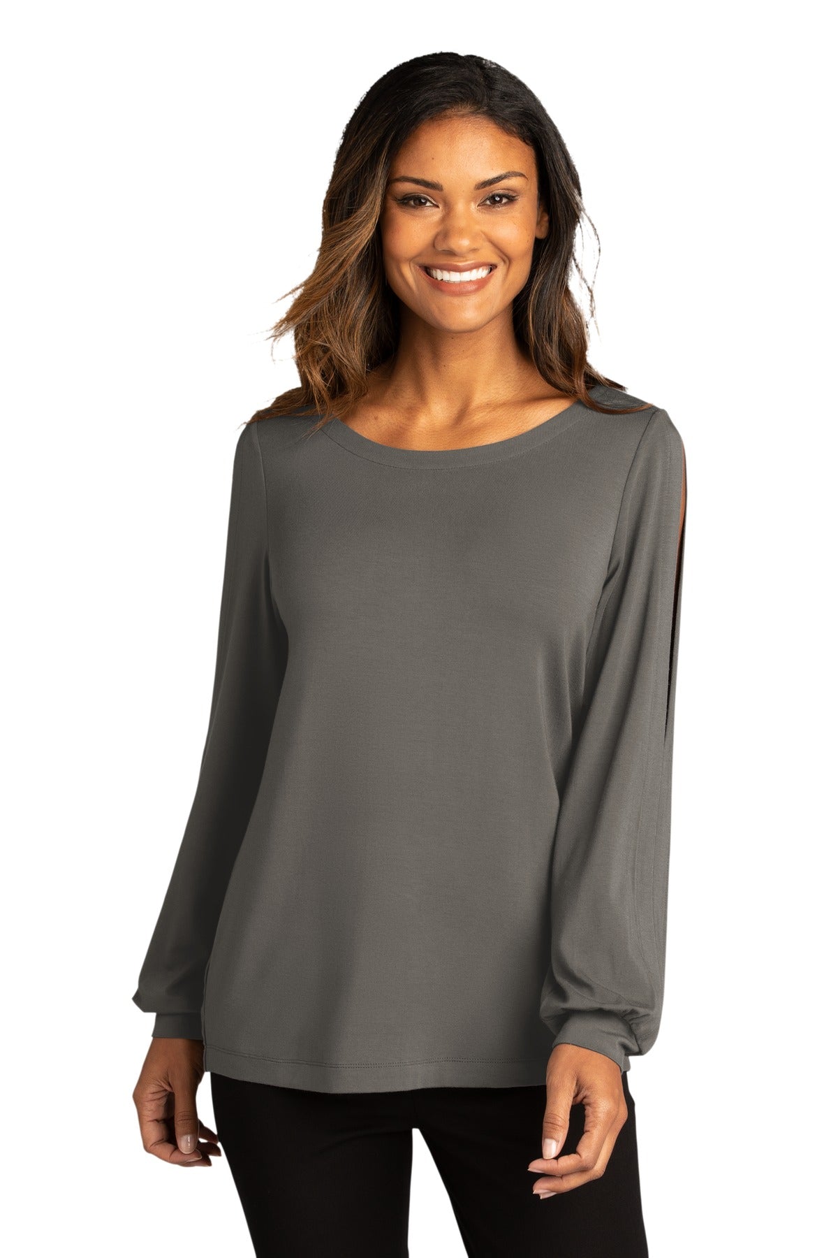 BGR - Port Authority Ladies Luxe Knit Jewel Neck Top. LK5600