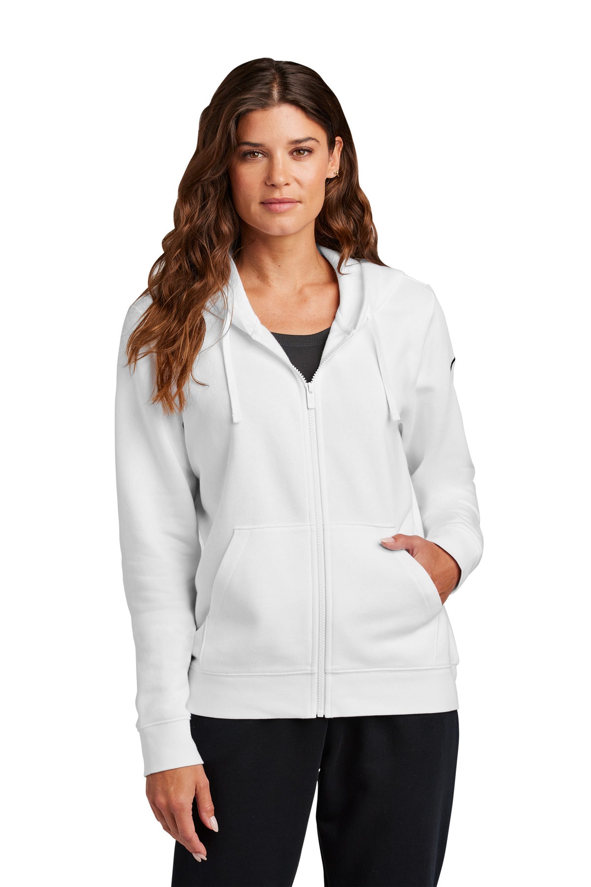 BGR - Nike Ladies Club Fleece Sleeve Swoosh Full-Zip Hoodie NKFD9890