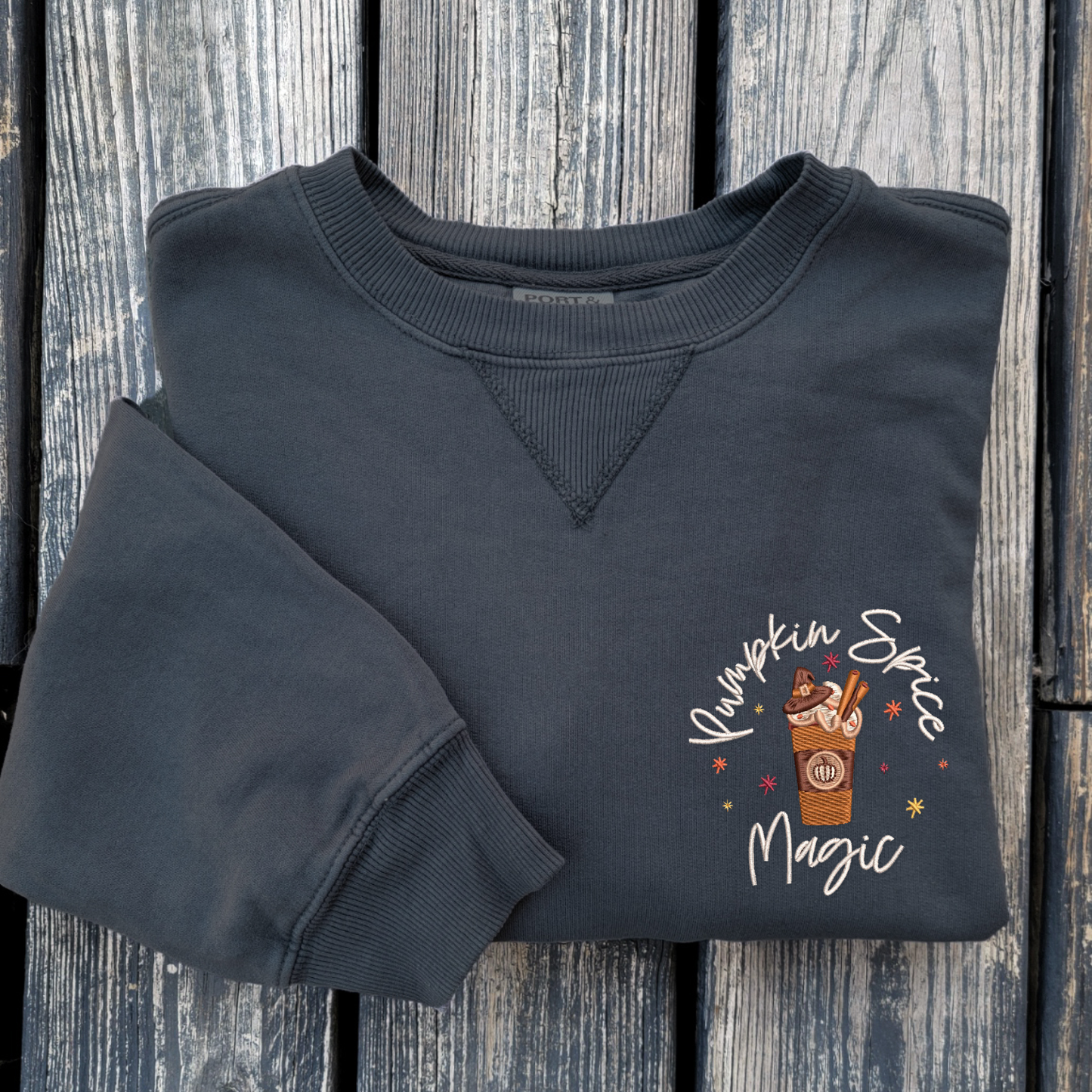 Pumpkin Spice Magic - Embroidered Crewneck