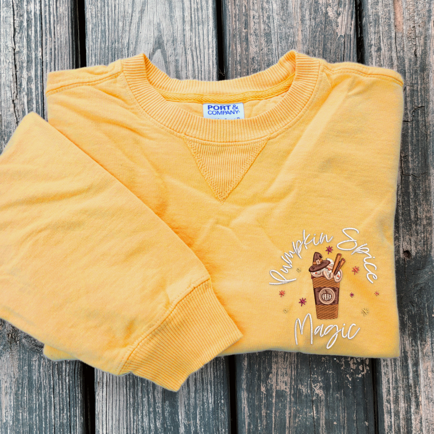 Pumpkin Spice Magic - Embroidered Crewneck