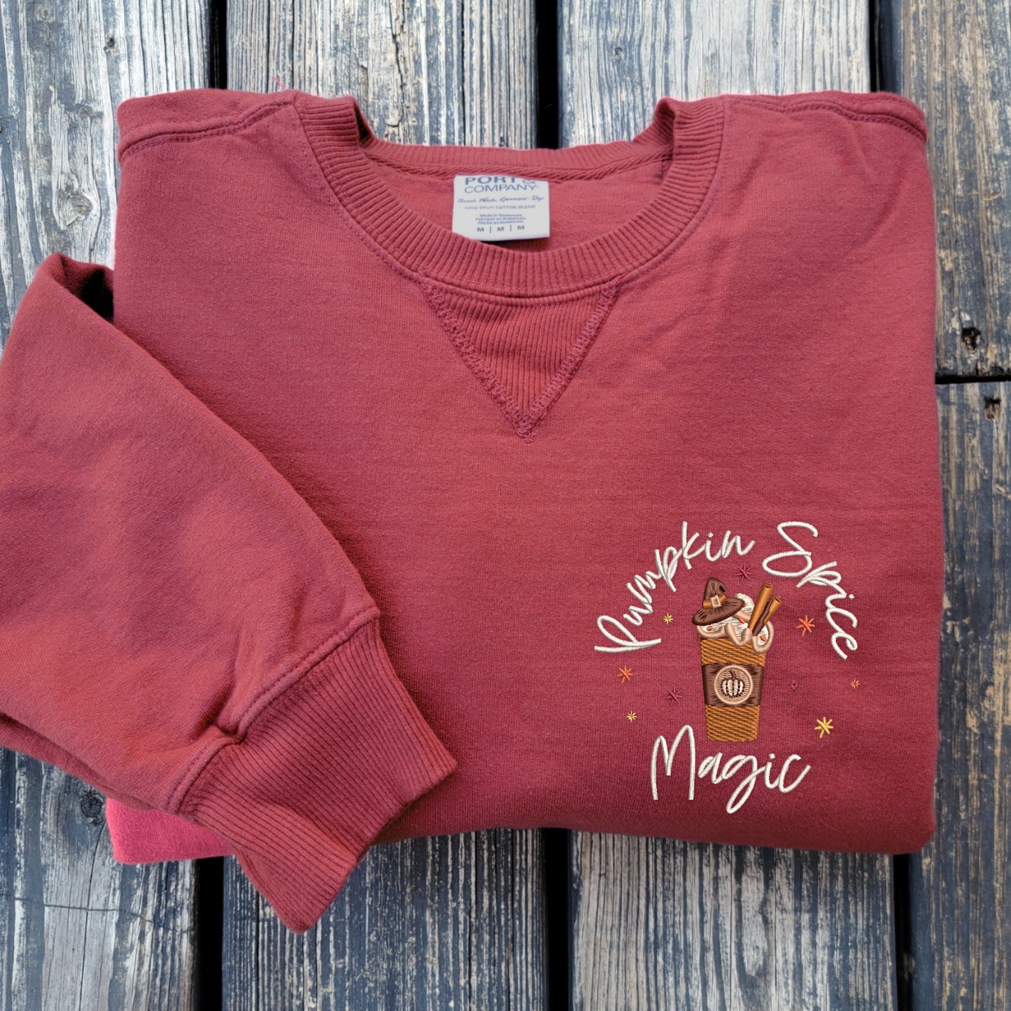 Pumpkin Spice Magic - Embroidered Crewneck