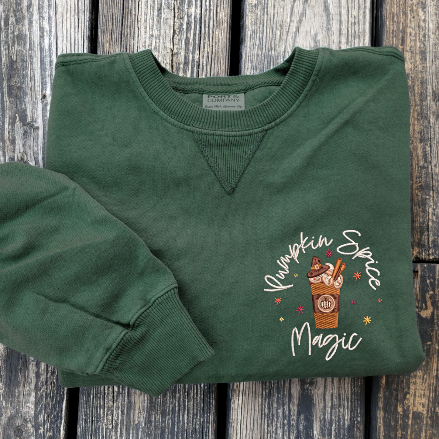 Pumpkin Spice Magic - Embroidered Crewneck