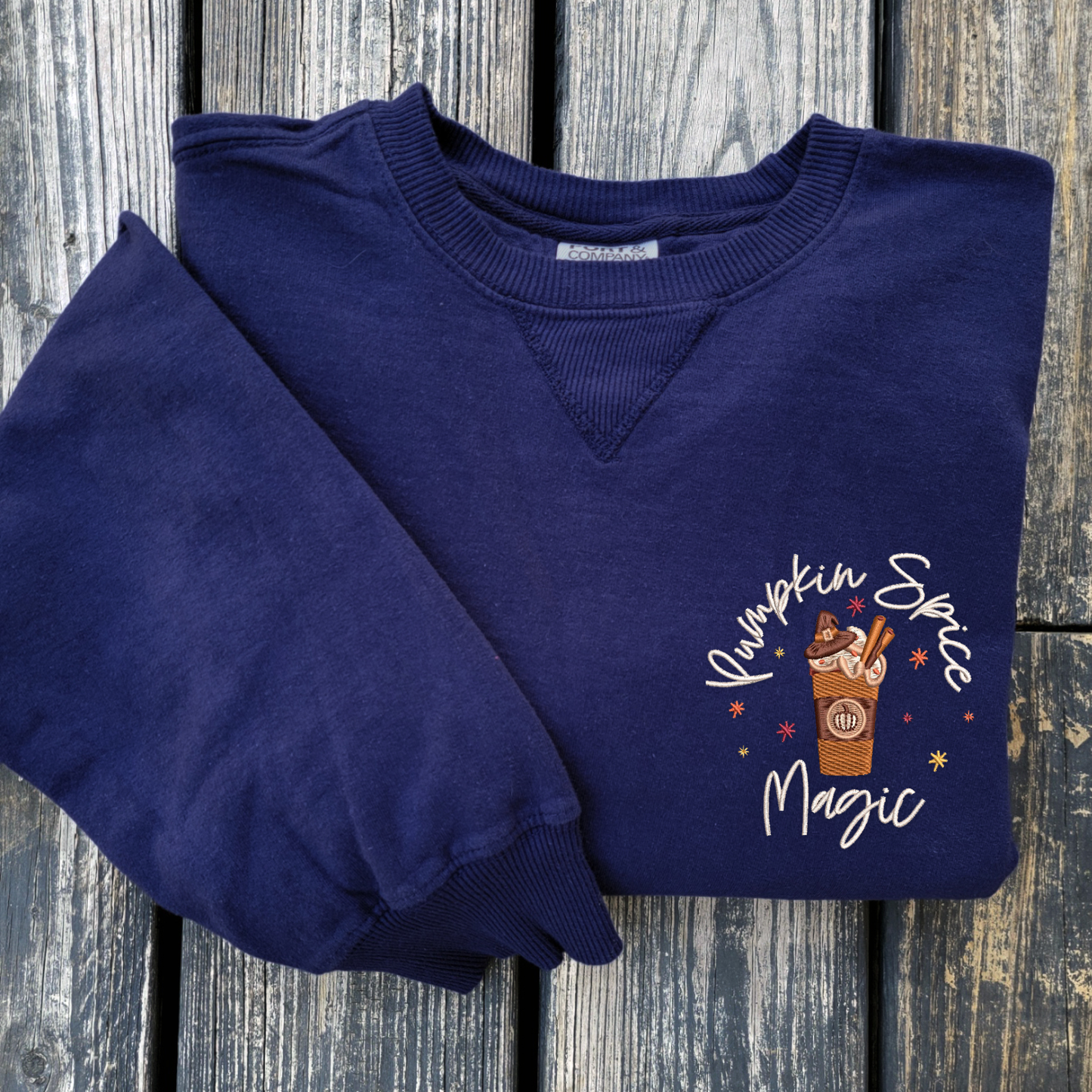 Pumpkin Spice Magic - Embroidered Crewneck