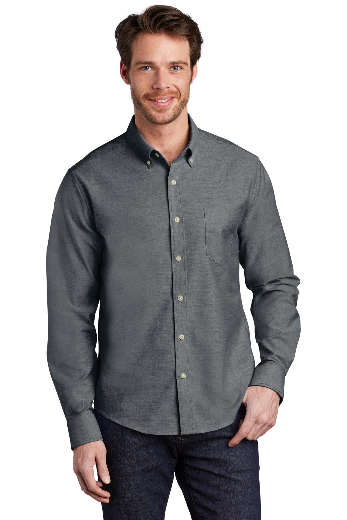BGR - Port Authority Untucked Fit SuperPro Oxford S651