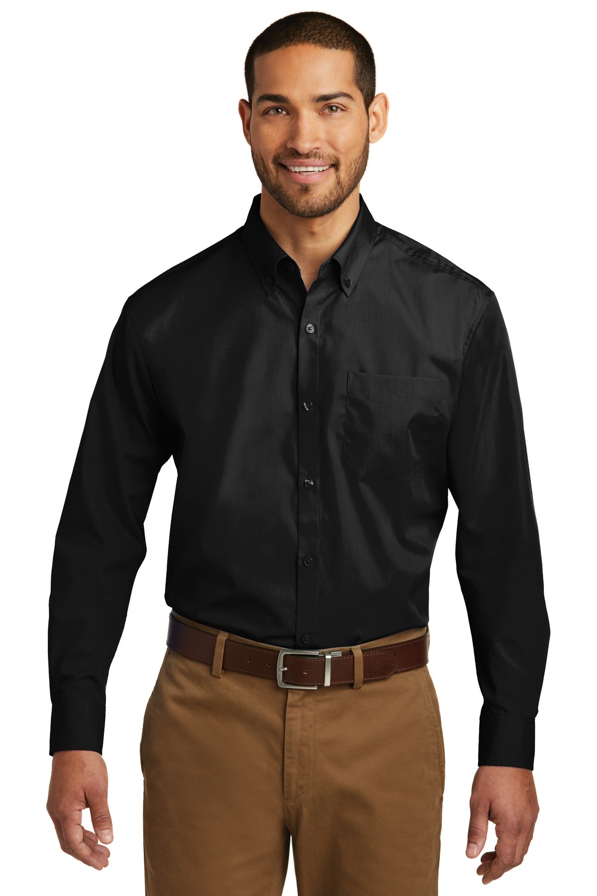 BGR - Port Authority Tall Long Sleeve Carefree Poplin Shirt. TW100