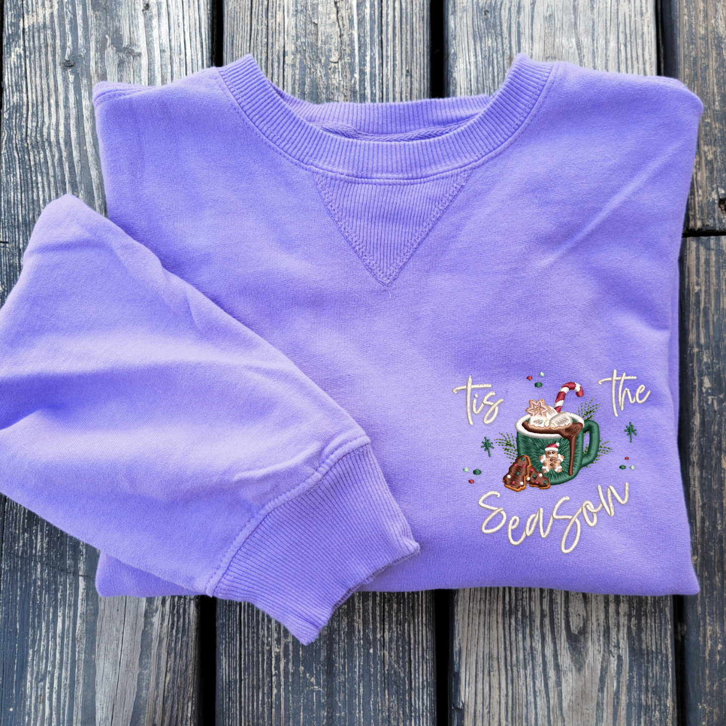 Tis The Season - Embroidered Crewneck