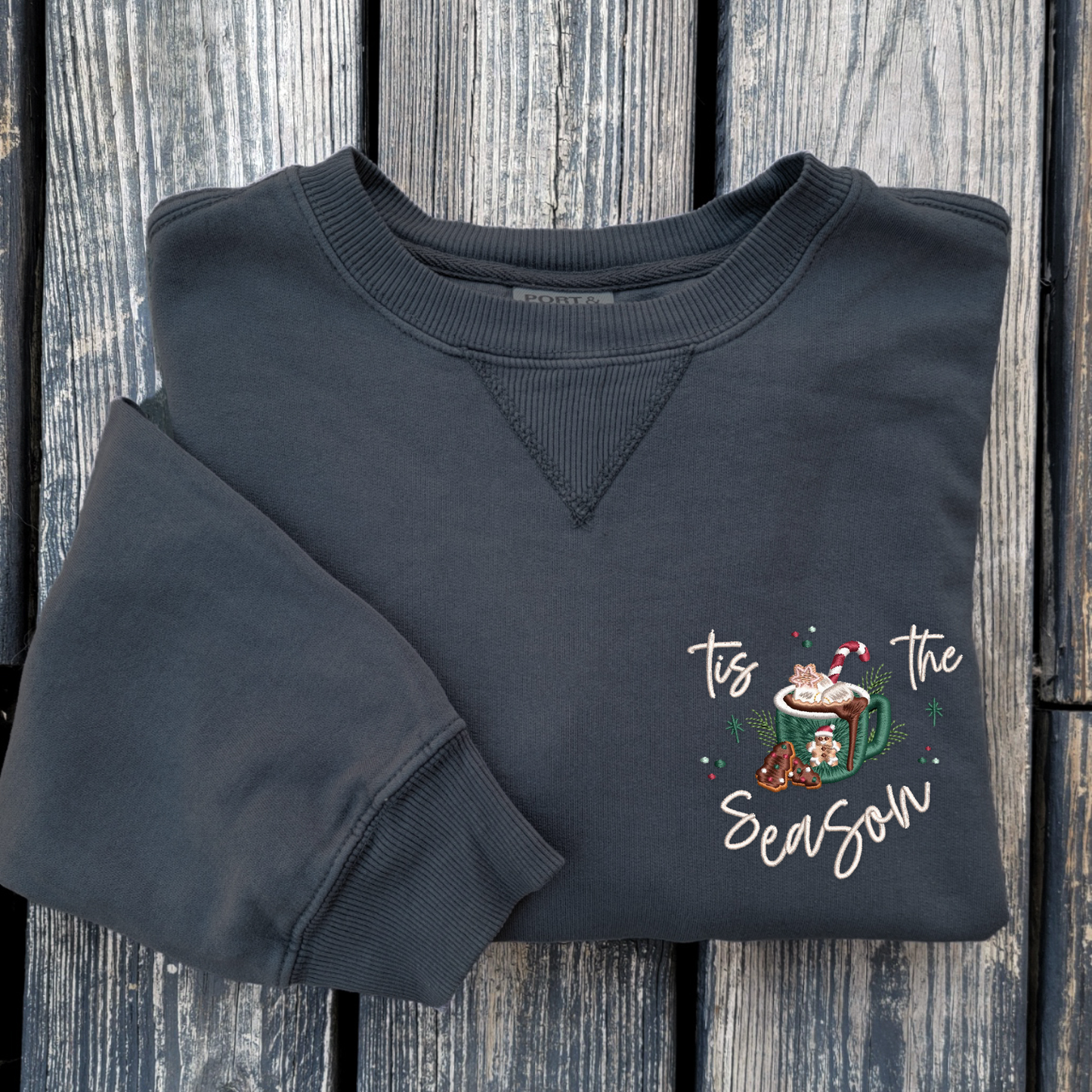 Tis The Season - Embroidered Crewneck