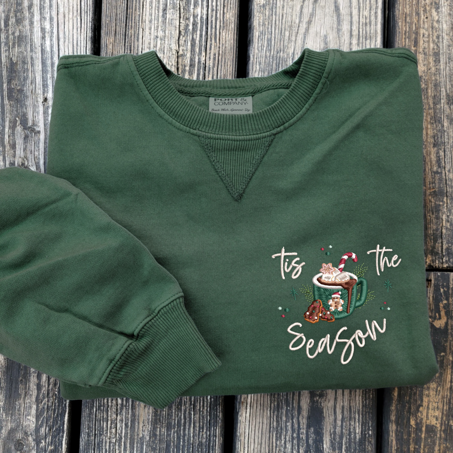 Tis The Season - Embroidered Crewneck