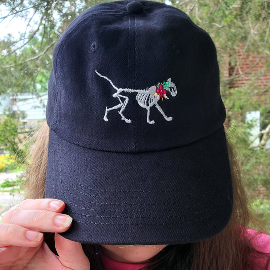 Skelly Cat - Embroidered Brushed Twill Cap