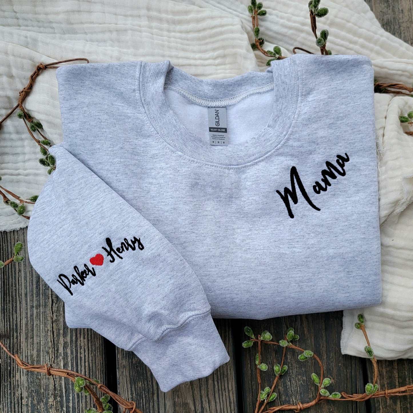 Mama Crewneck with Custom Sleeve