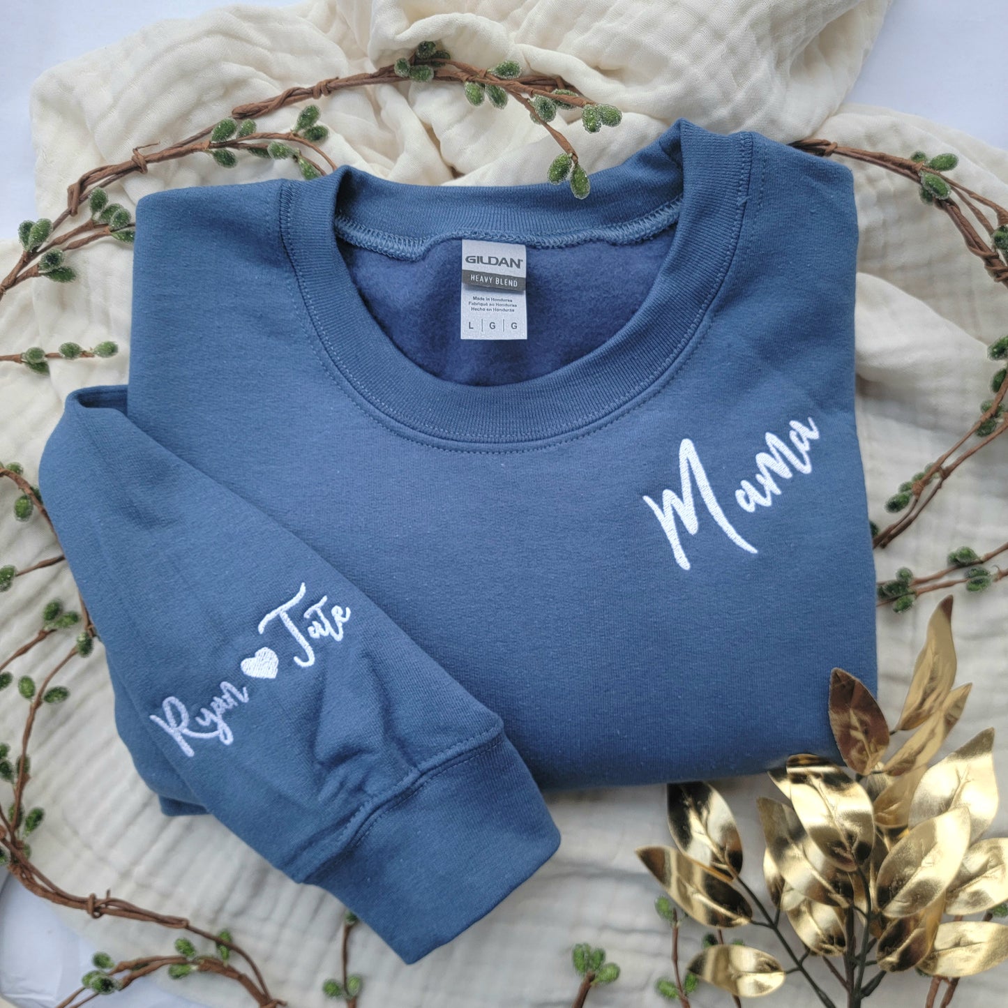 Mama Crewneck with Custom Sleeve