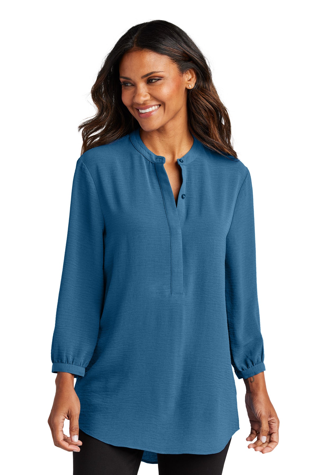 Mind The Value - Port Authority Ladies 3/4-Sleeve Textured Crepe Tunic LW713