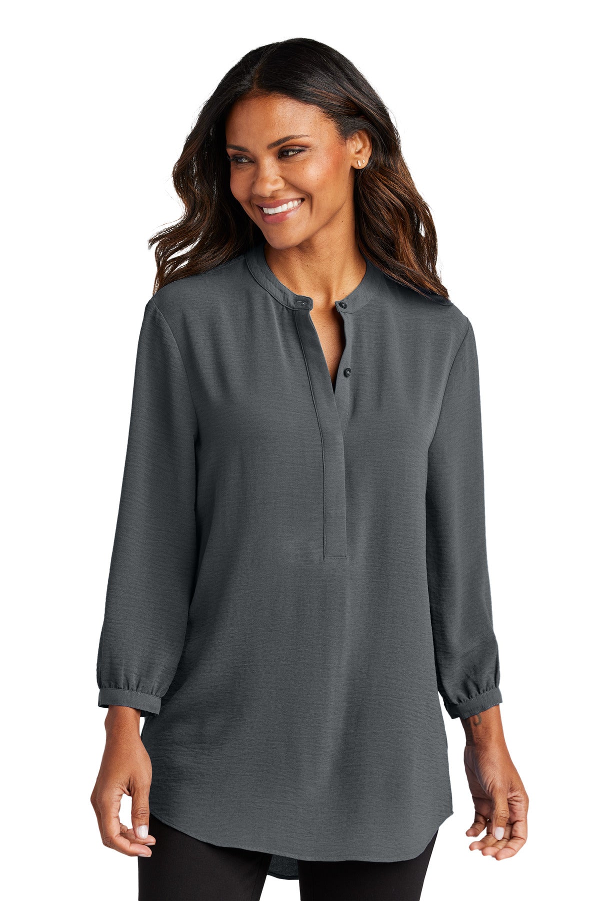 Mind The Value - Port Authority Ladies 3/4-Sleeve Textured Crepe Tunic LW713