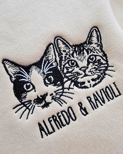 Custom Embroidered Pet Portrait with Name