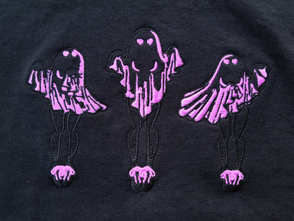 Ghost Girlies - Embroidered Black Sweatshirt