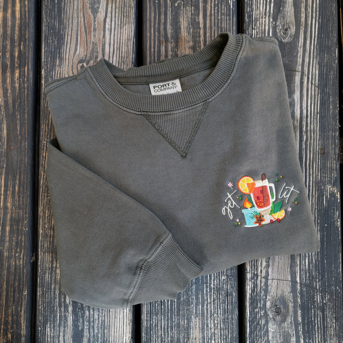 Cider, Spice, & All Things Nice - Embroidered Crewneck