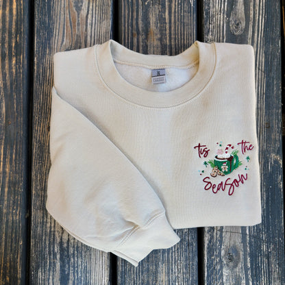 Tis The Season - Embroidered Crewneck